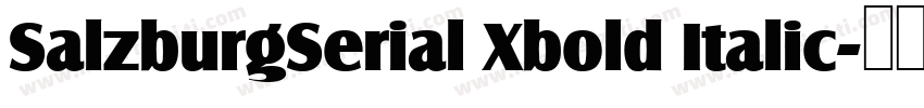 SalzburgSerial Xbold Italic字体转换
